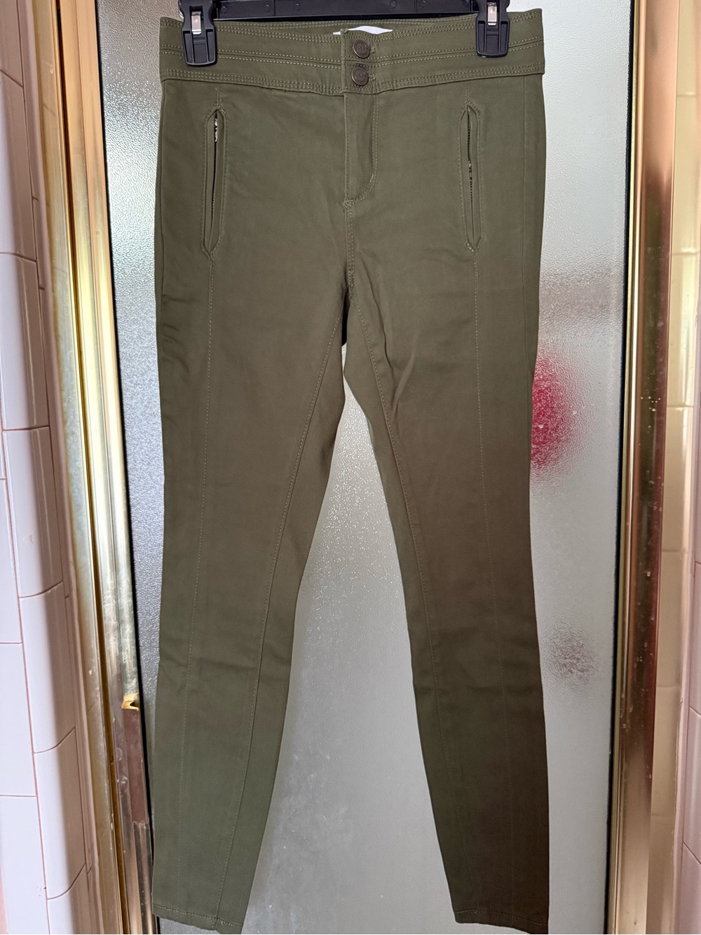 LOFT Olive Green Ankle Slim Pants